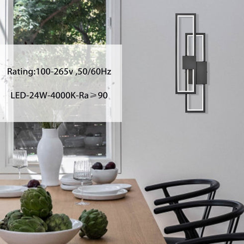 Imola Modern LED Wall Sconce Rectangle  Flush Mount Wall Light